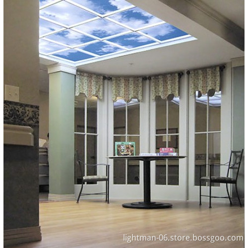36w-40w 600x600 Recessed 3D Blue Sky Cloud LED Panel Ceiling Light